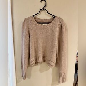 Maeve by Anthropologie Women's Crew Neck Taupe Sweater Size L